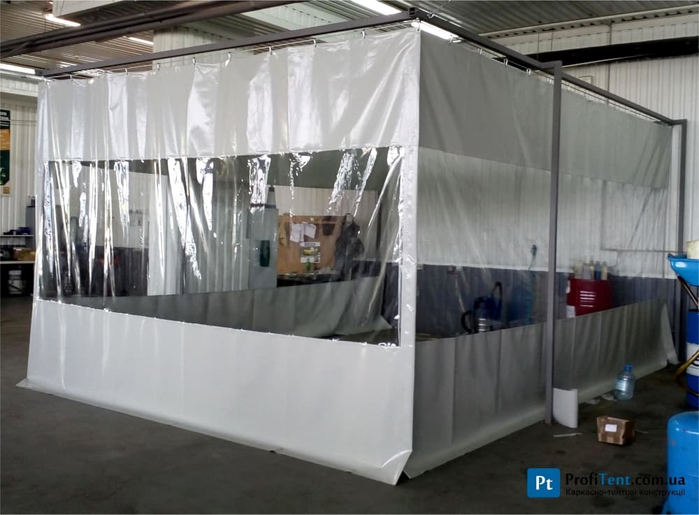 Штора з ПВХ плівки для розділення приміщення