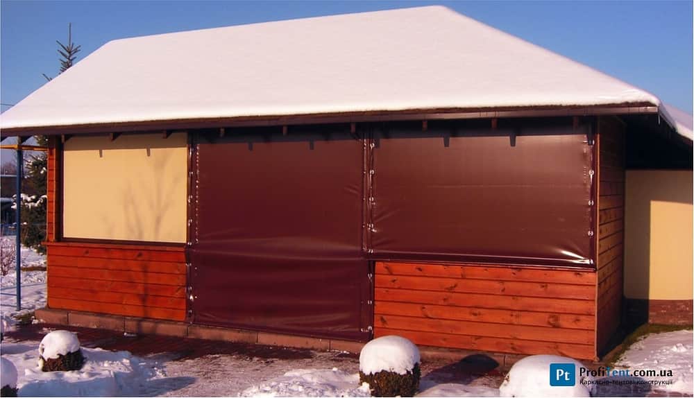 Тент ПВХ на вікна бесідки