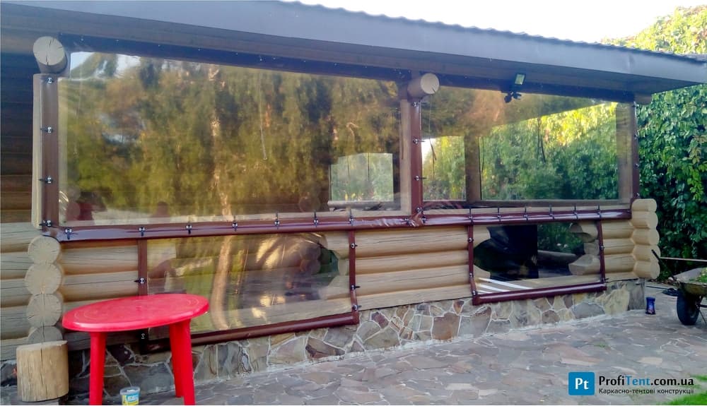 Прозорий тент з ПВХ тканини купити