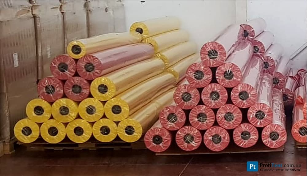ПВХ тканина для тентів в рулонах фото