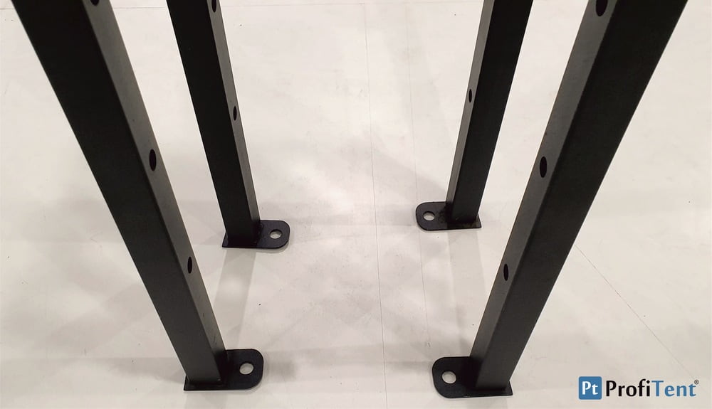 Стійка розсувного шатра з отворами для кріплення до підлоги