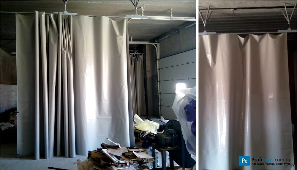 Однотонна штора на автомийку