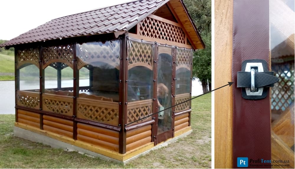 Окантовка прозорого м'якого вікна