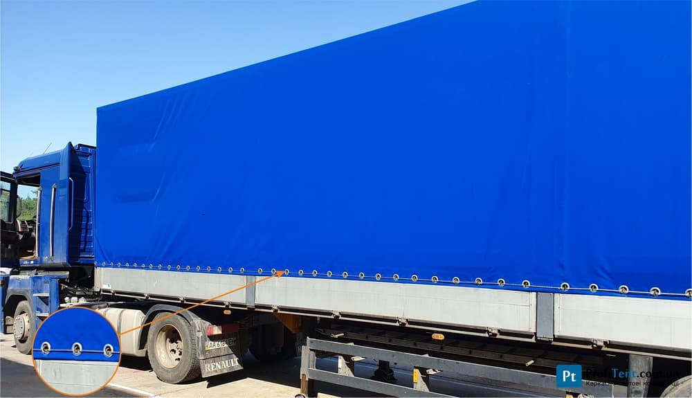 Люверсы на автомобильном тенте