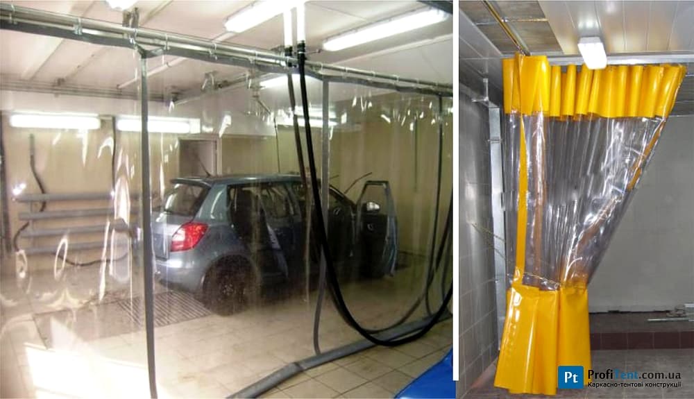 Прозрачная штора на автомойку
