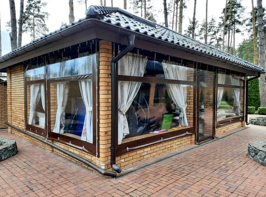 М'які вікна для альтанки фото